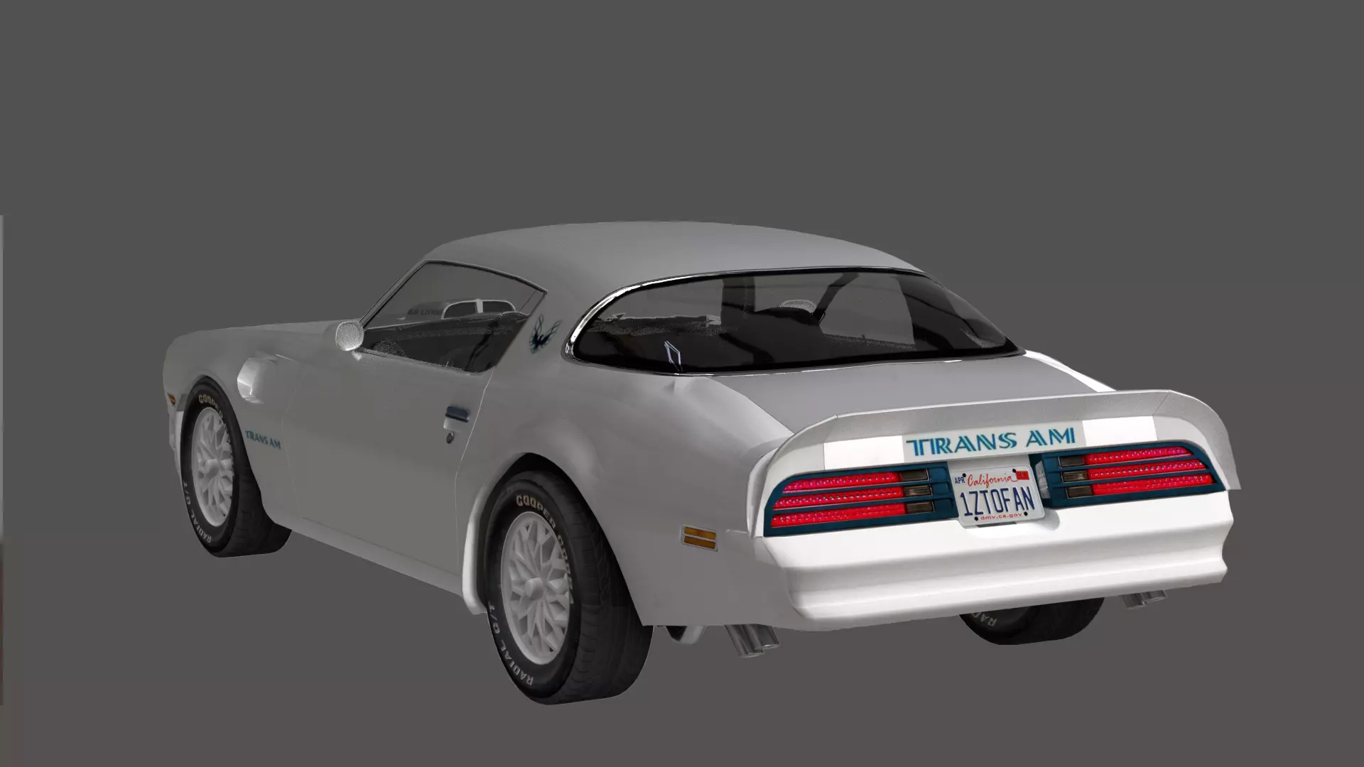 1977 Pontiac Firebird Trans AM Ready for game Low-poly 3D model