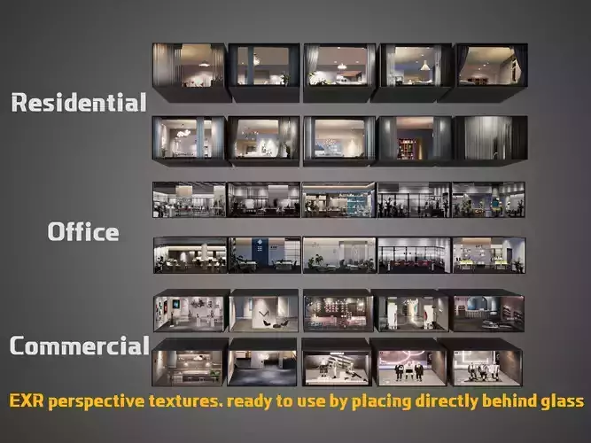 Modular Architectural Section Pack Low-poly 3D model