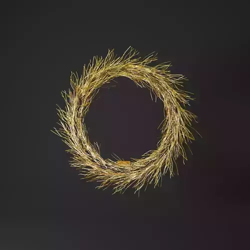 STARLIT WREATH - GOLD Free low-poly 3D model