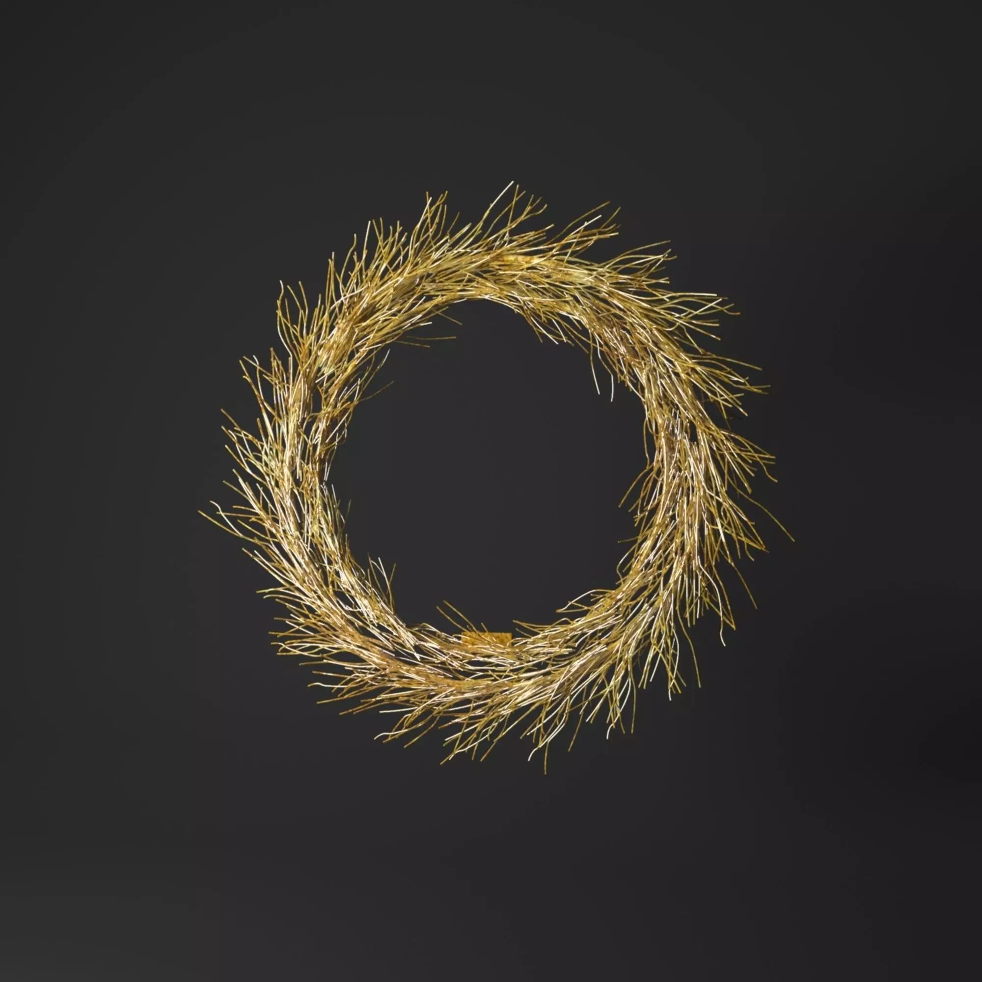 STARLIT WREATH - GOLD Free low-poly 3D model_0