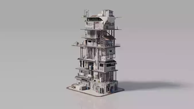Neighborhood tower Building 3 3D model