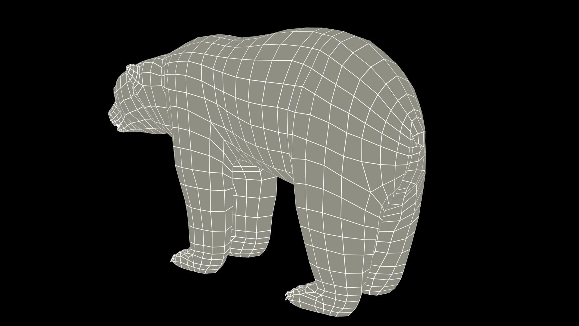 Polar Bear Animated Low-poly 3D model_11
