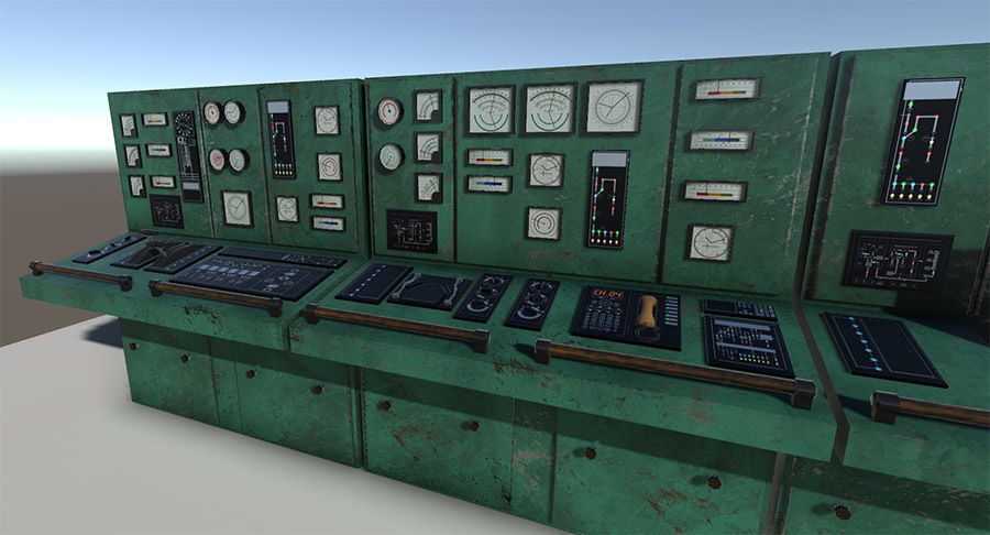 Command centre models Low-poly 3D model_8