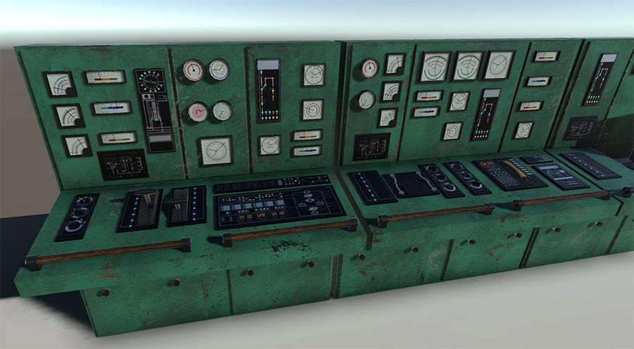 Command centre models Low-poly 3D model_10