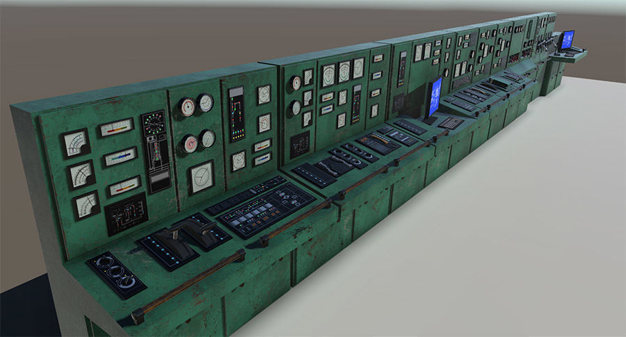 Command centre models Low-poly 3D model_6