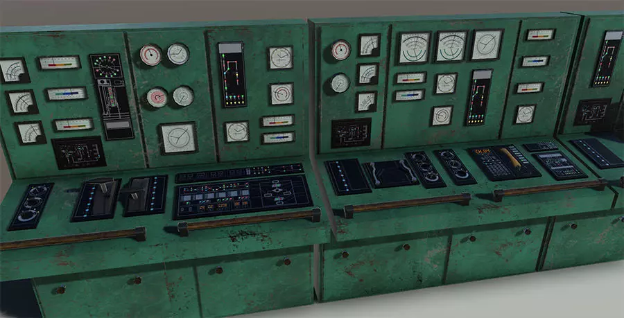 Command centre models Low-poly 3D model_0