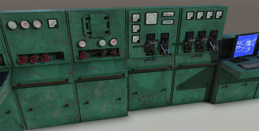 Command centre models Low-poly 3D model_5