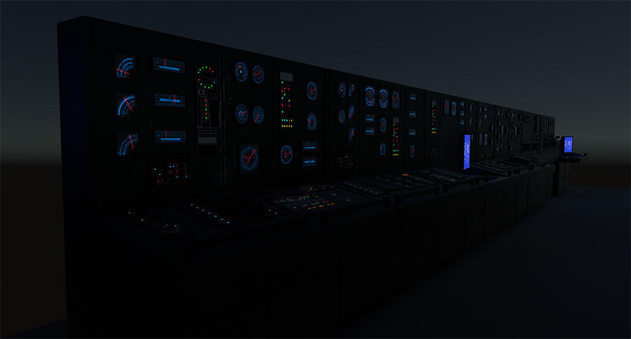 Command centre models Low-poly 3D model_7