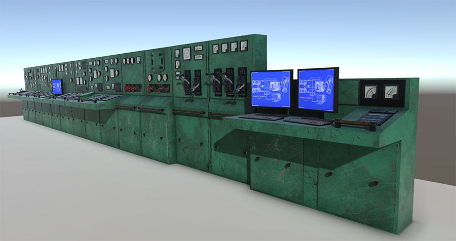 Command centre models Low-poly 3D model_2