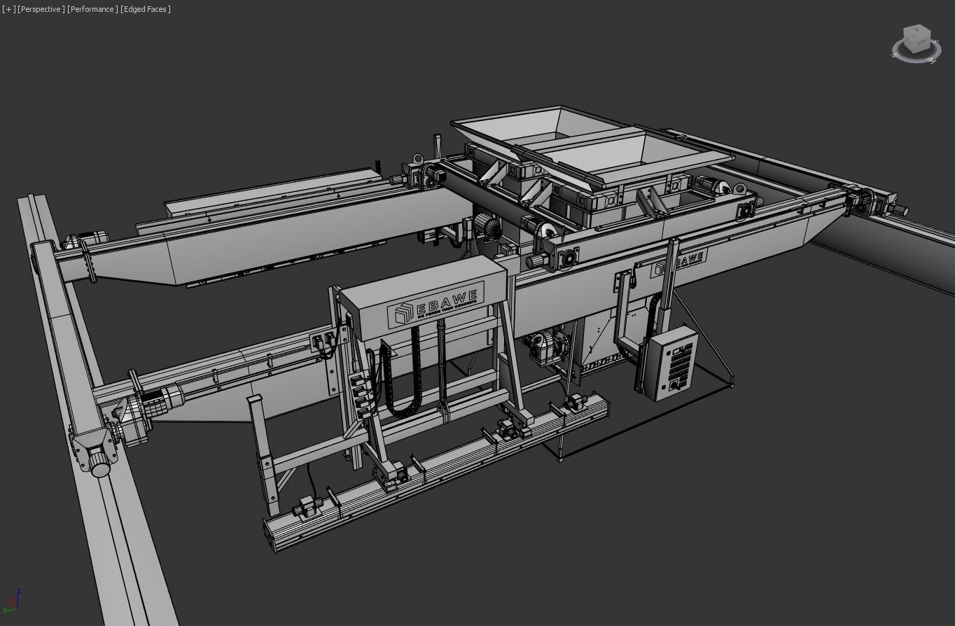 Concrete plant machine 3D print model_7