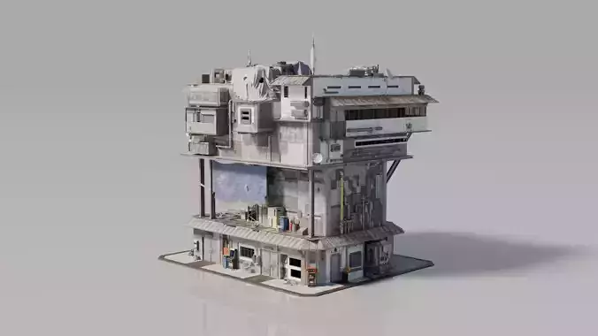 Neighborhood house Building 1 3D model