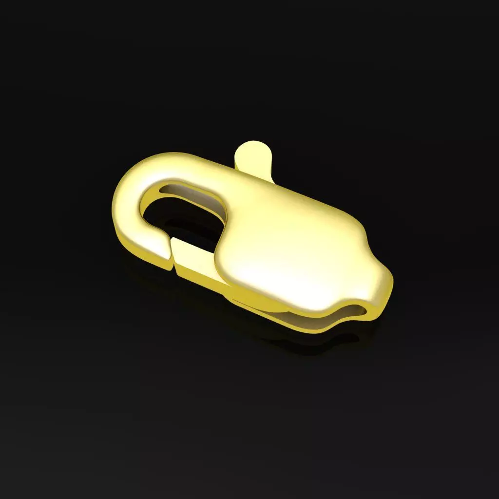18mm Smooth Hook Clasp for Jewelry Chain Design 98a 3D print model