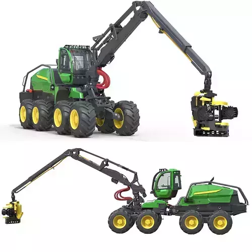 John Deere 1270H Low-poly 3D model