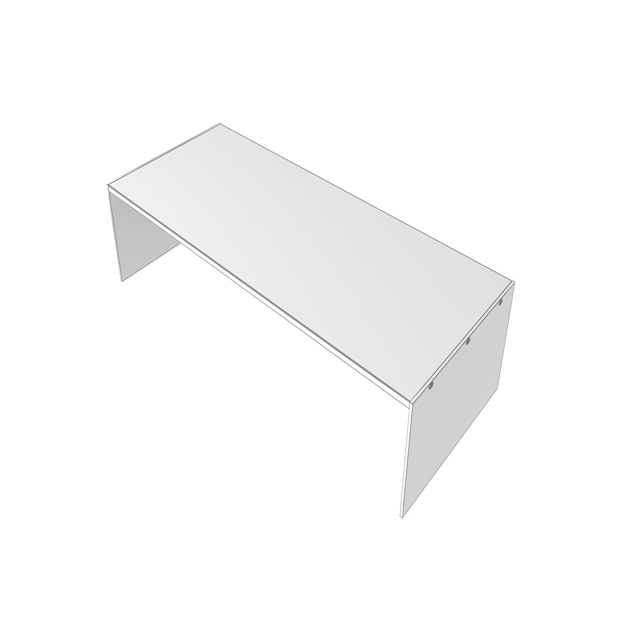 Dark Taupe Reclaimed-Look Tempered Glass Cocktail Table 3D model_8