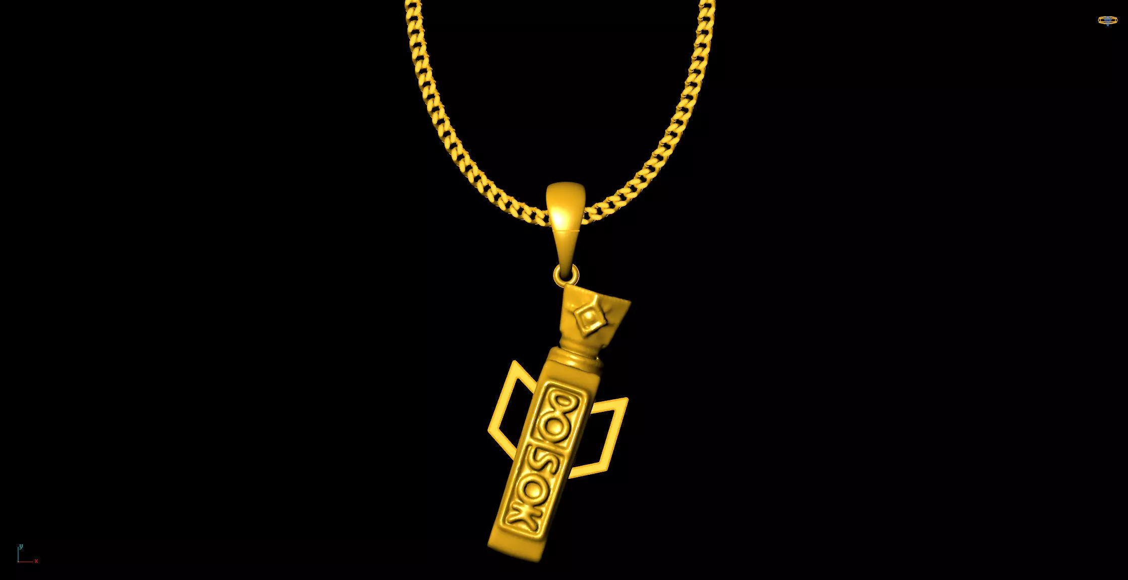 Perfume bottle pendant charms - one inch pendant 3D print model