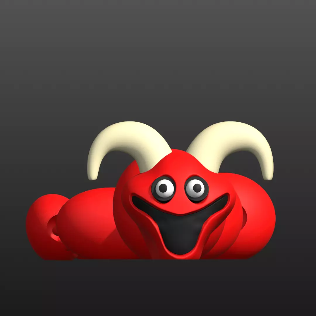 Flexi Hungry snake worn STL Articulated Multipart 3D Model 3D print model