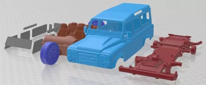 Land Rover Defender 2011 XTech Long Printable Car 3D print model