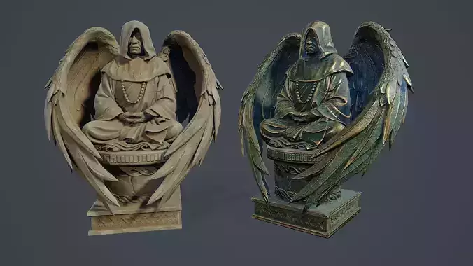 Monk Angel Statue PBR v2