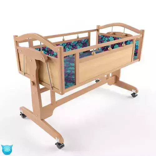 Swinging Child Bed 3 3D model