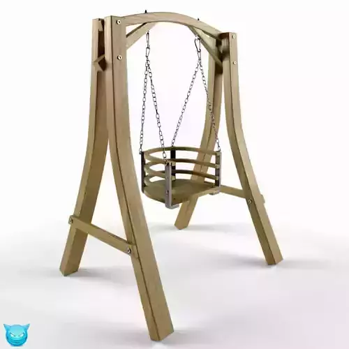One Seat Wooden Swing 15