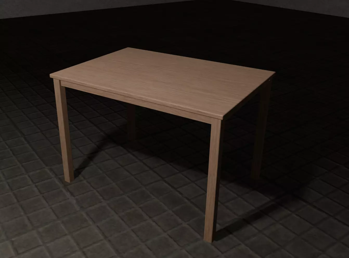 Japanese Antique Table 3D Model Free low-poly 3D model