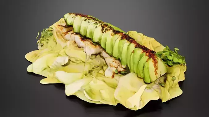 Avocado chicken  3D model 2