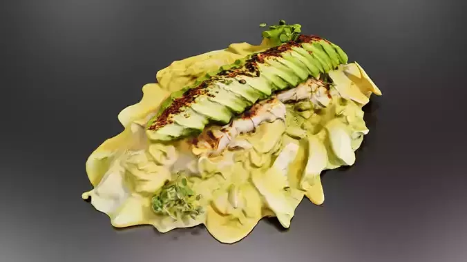 Avocado chicken  3D model 5