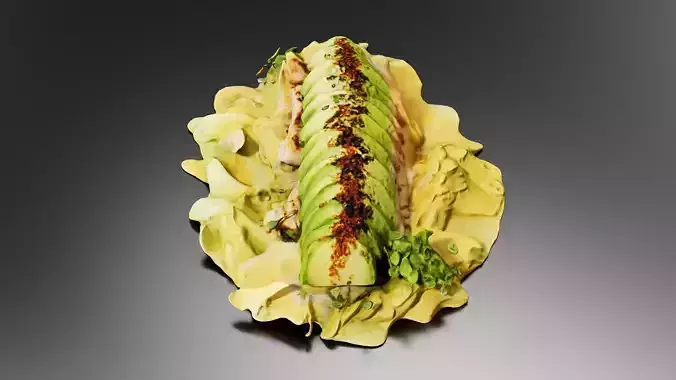 Avocado chicken  3D model 4