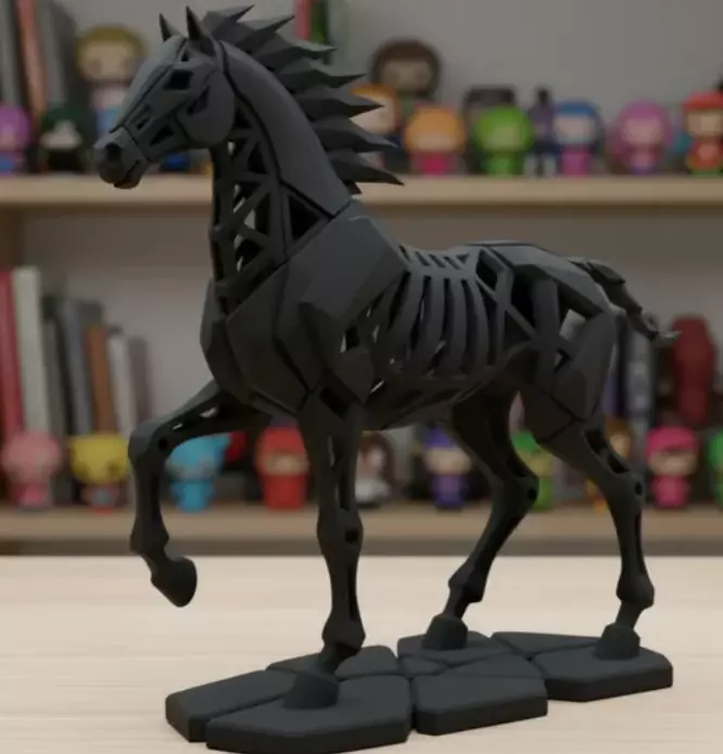 Futuristic Cybernetic Horse Sculpture 3D print model