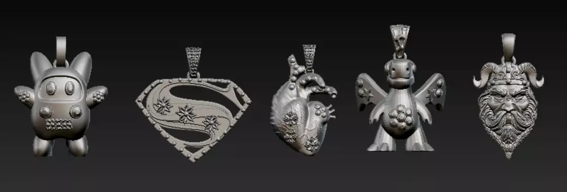 Cute Legendary Pendant Collection 3D print model
