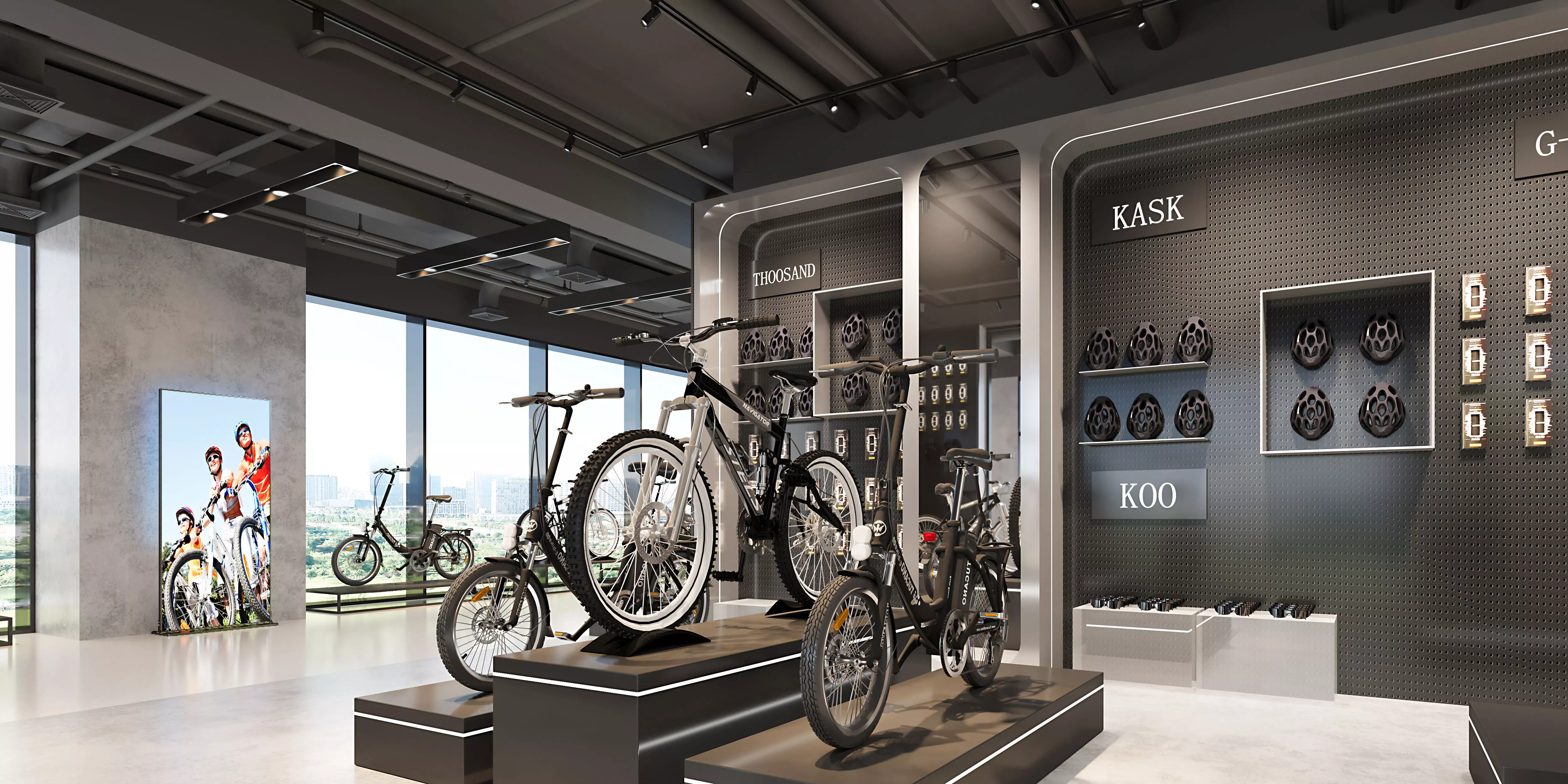 Bicycle Shop - Cycling Equipment Store Low-poly 3D model