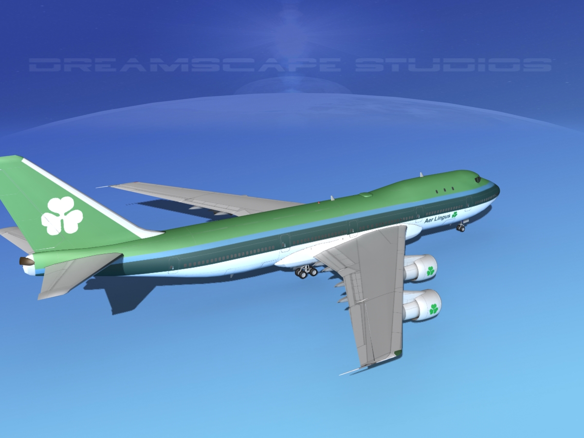 Boeing 747-100 Aer Lingus 3D model_5