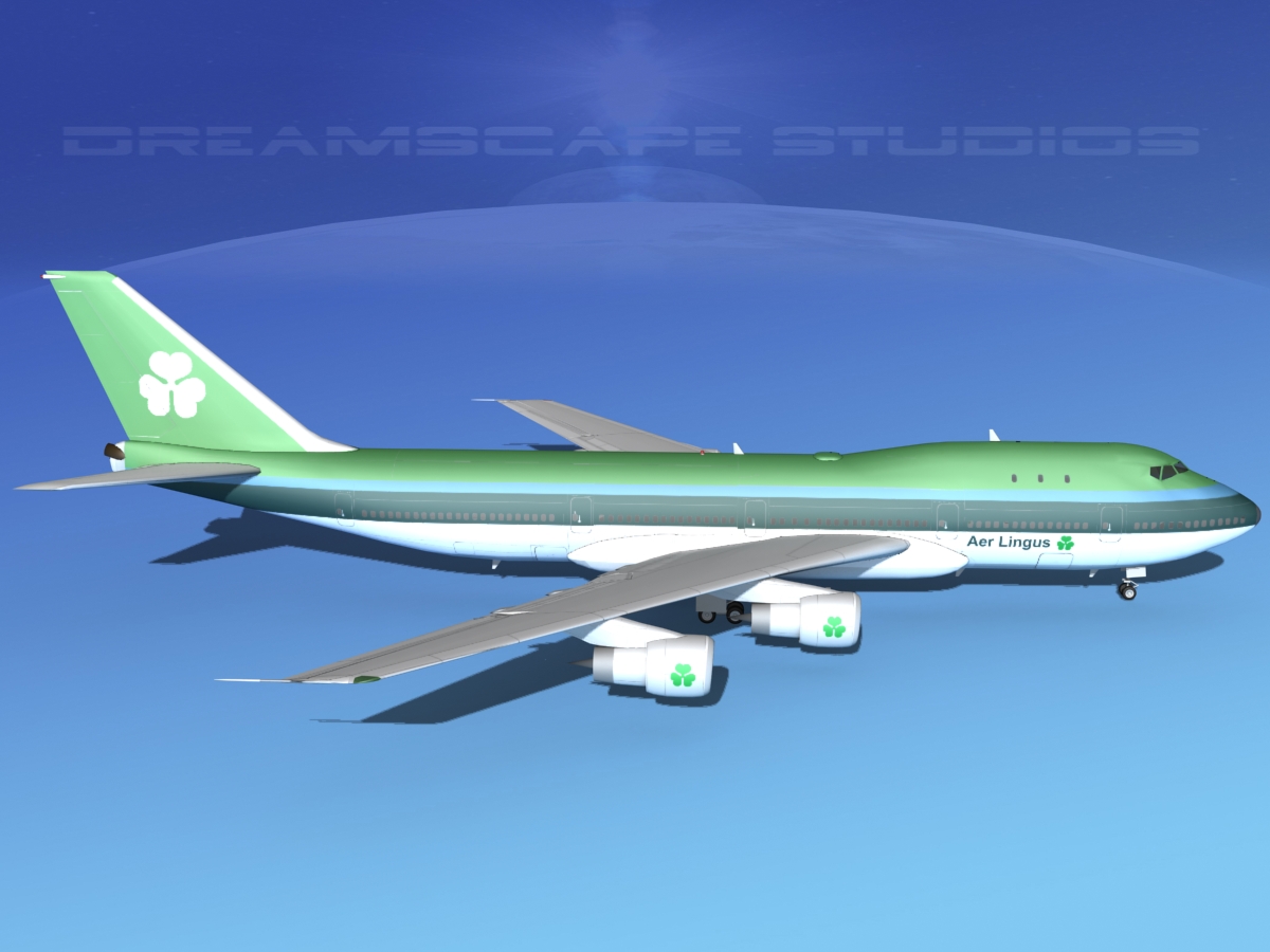 Boeing 747-100 Aer Lingus 3D model_4