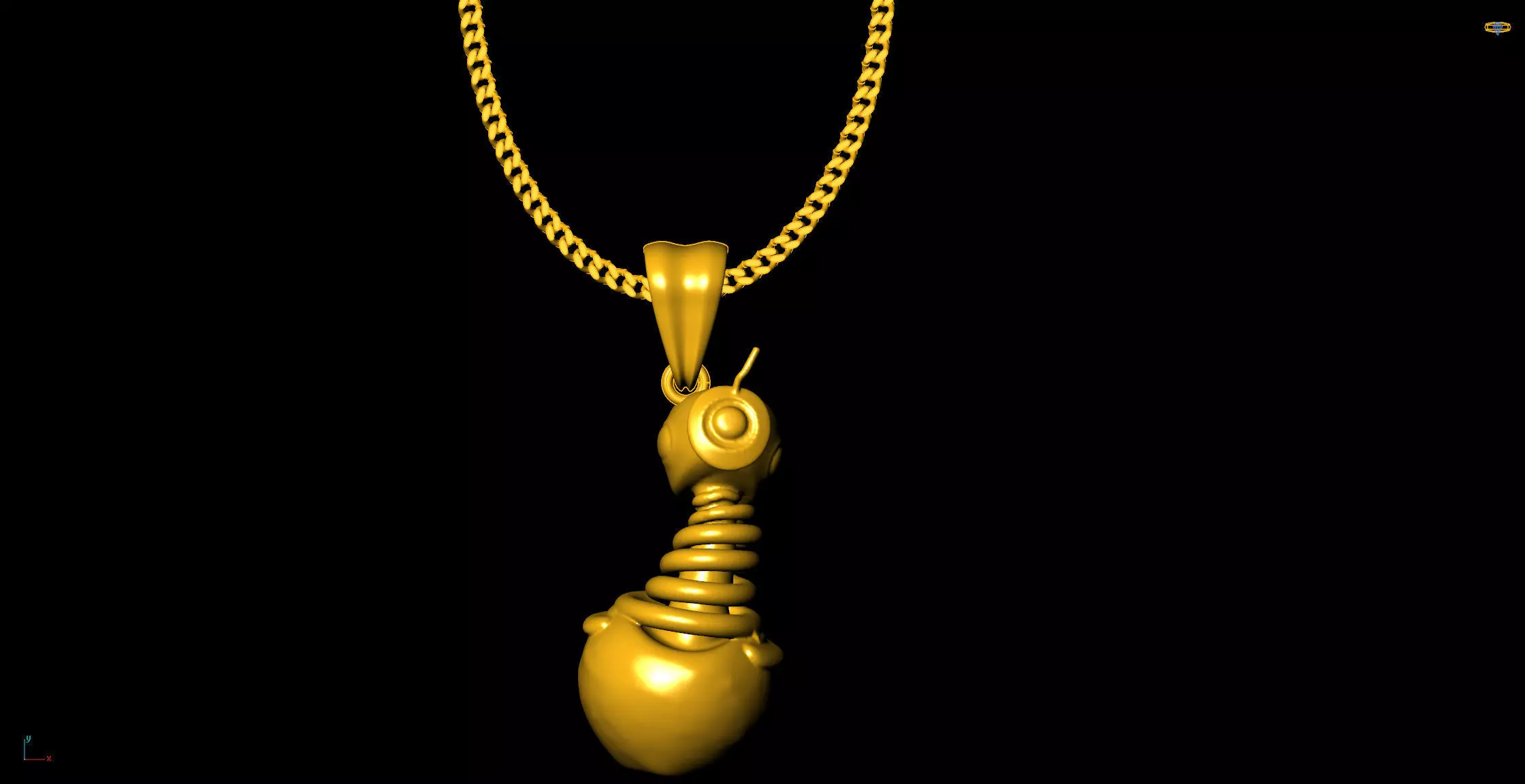 Bobot pendant charms - one inch pendant 3D print model