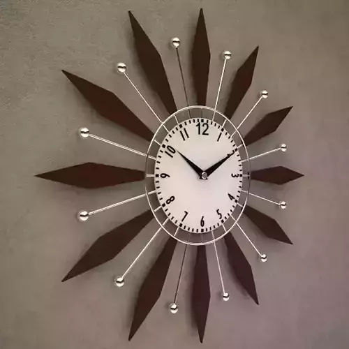 Leaf Shape Wall Clock 120 3D model