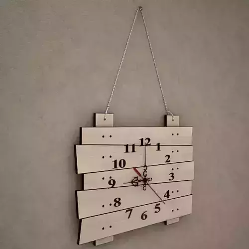 Wooden Wall Clock 16 3D model