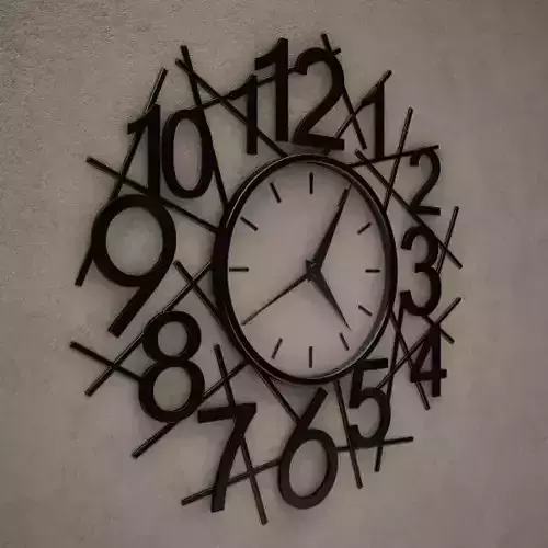 Messy Wall Clock 14 3D model