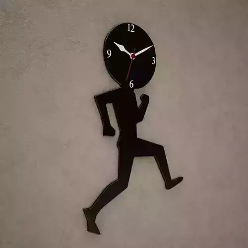 Walking Man Wall Clock 06 3D model