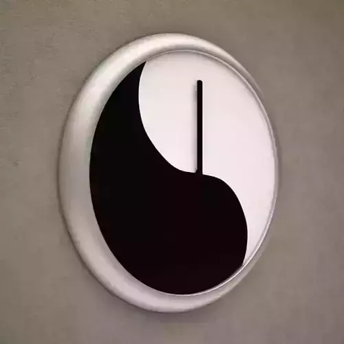 Yin and Yang Wall Clock 02 3D model