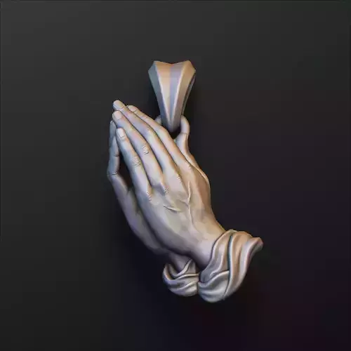 Praying Hands Pendant v2
