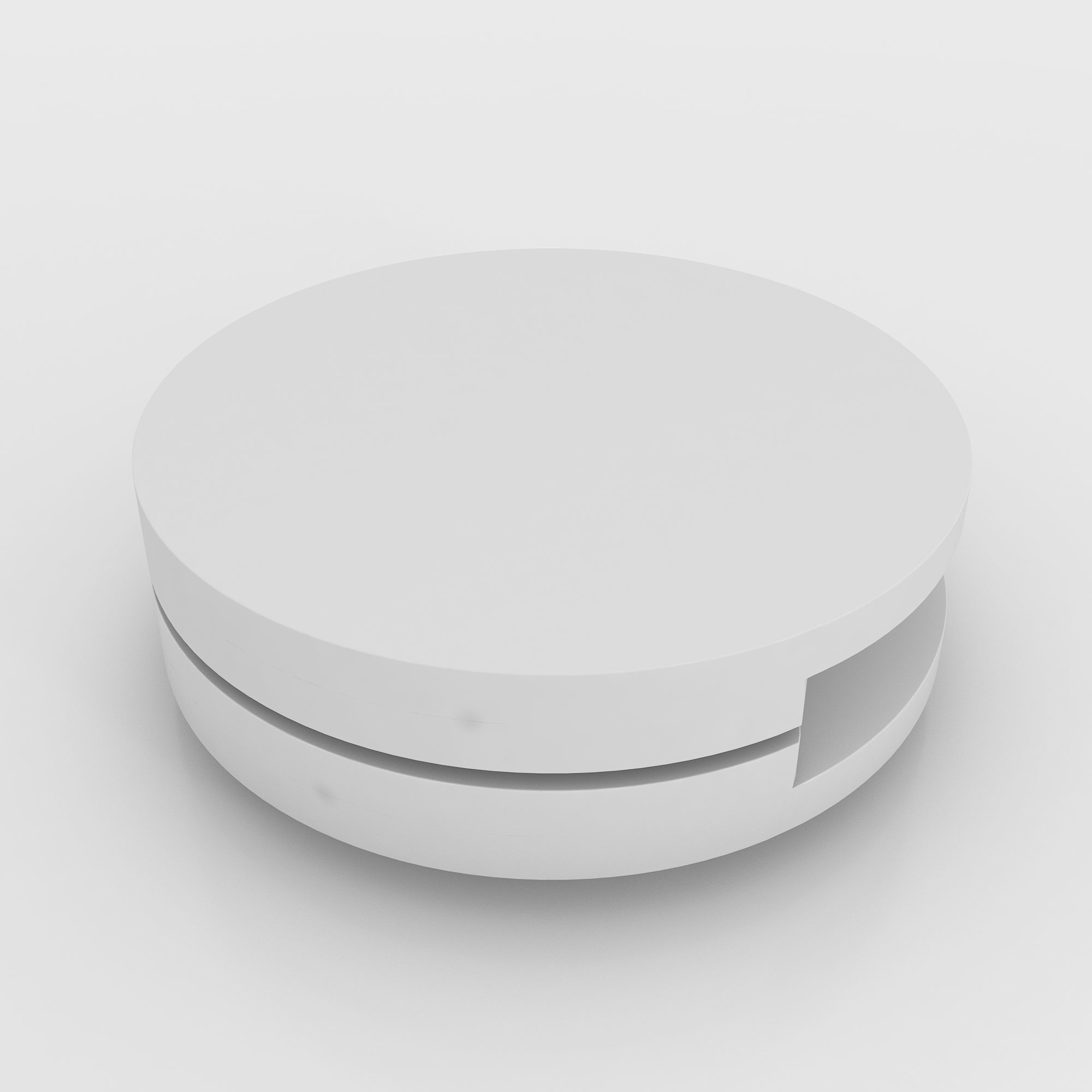 High Gloss White Modern Swivel Coffee Table 3D model_4