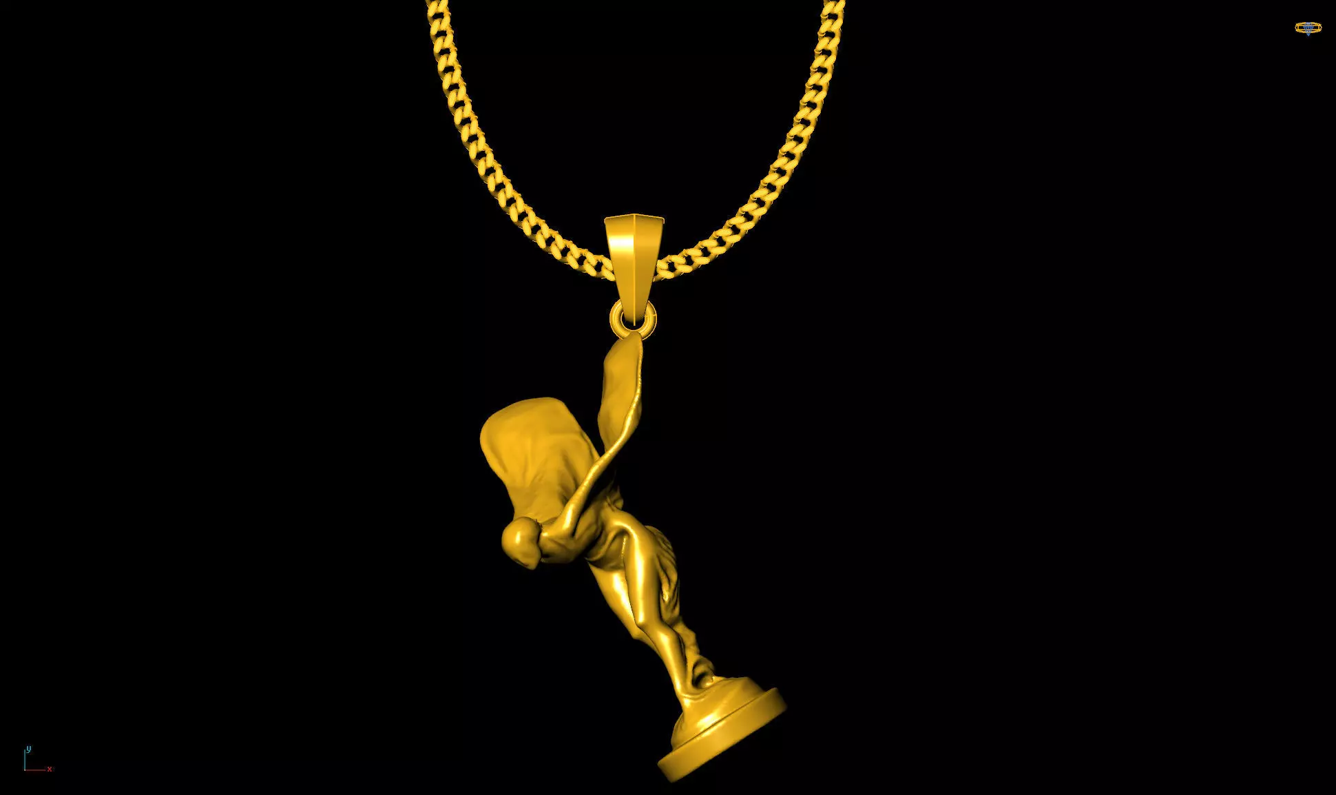 Spirit of Ecstasy pendant charms - one inch pendant 3D print model