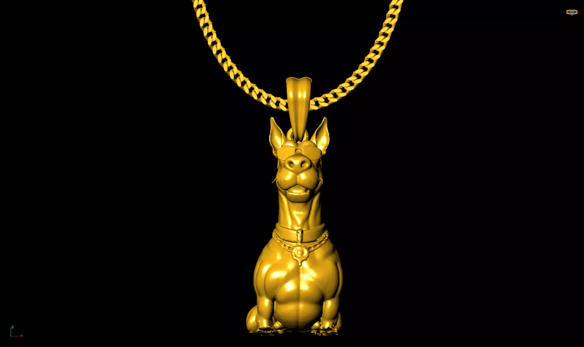 scooby doo pendant charms - one inch pendant 3D print model