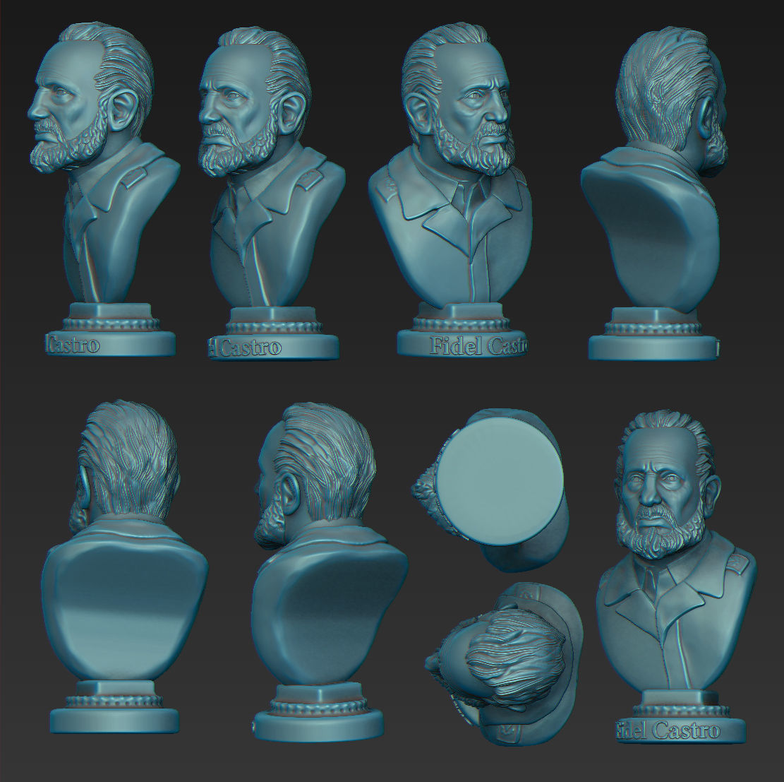 Fidel Castro 3D print model_0