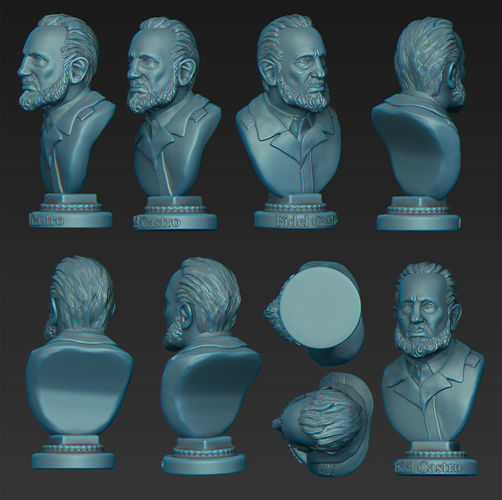 Fidel Castro 3D print model