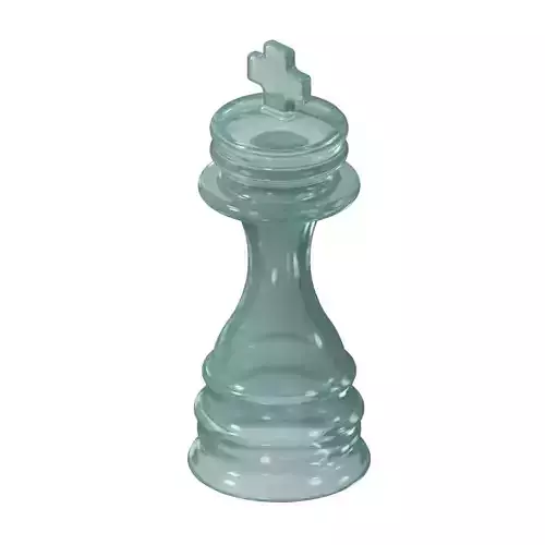Transparent Chess King Piece
