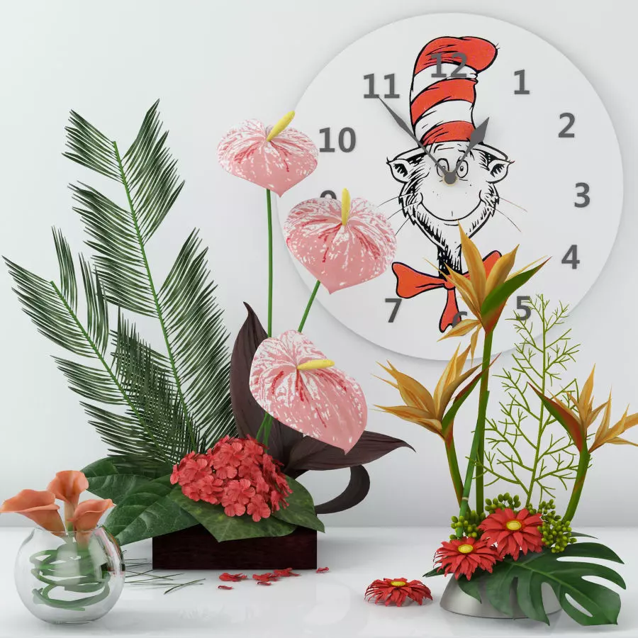 Flowers collection 02 3D model