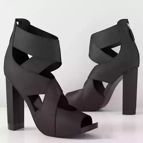 Guess Abbey leather ankle boots 3D model