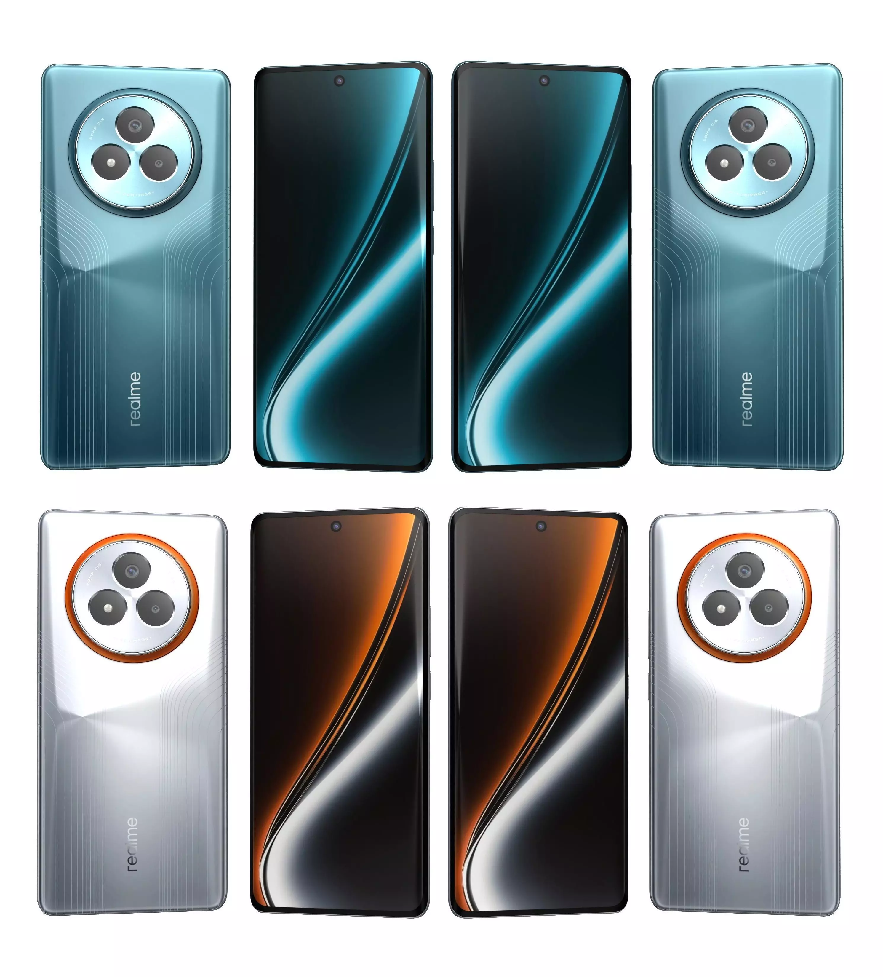 Realme NARZO 80 Pro 5G Racing Green And Silver High Poly 3D model