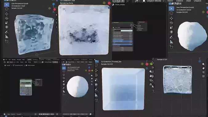 Procedural Ice and Snow Shader